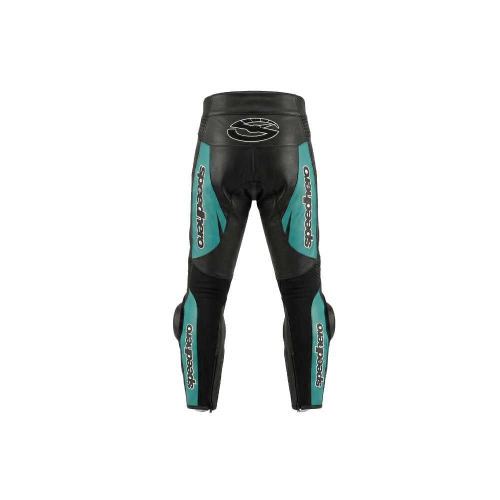 RST Tractech Evo D3O Leather Motorcycle Trousers - Black/Blue
