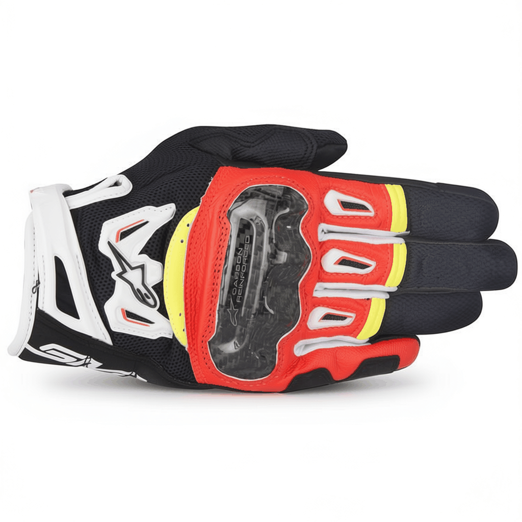 Alpinestars SMX-2 Air Carbon v2 motorcycle gloves with protective features