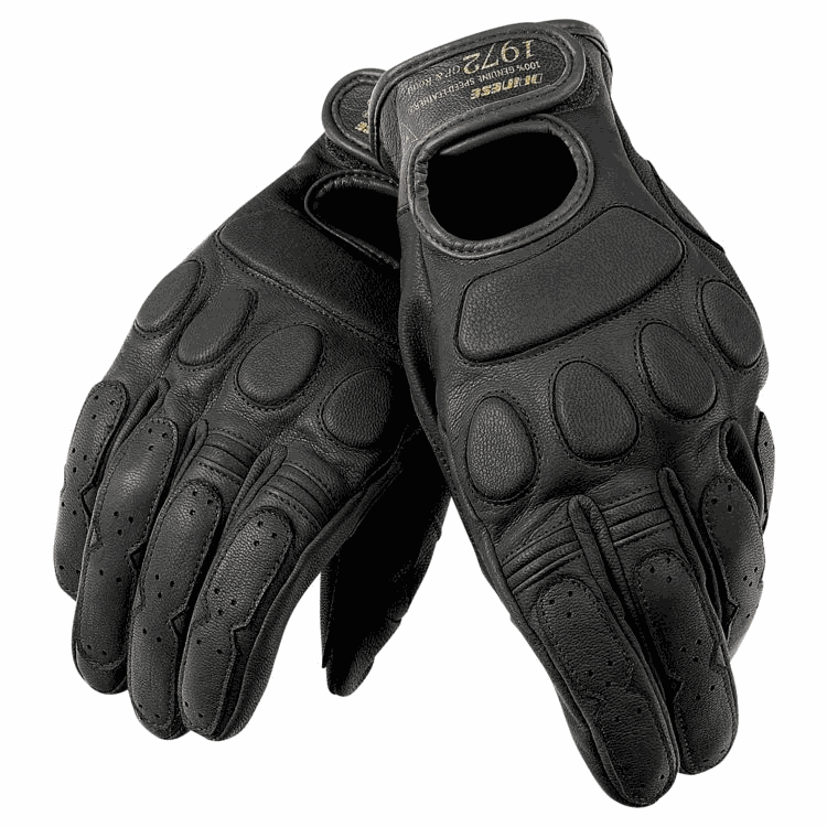 Dainese Blackjack Gloves black motorcycle gloves with protective knuckles