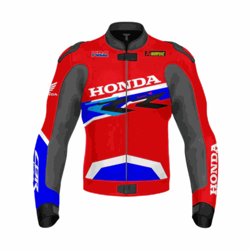 Honda motorcycle jacket with protective gear and stylish design