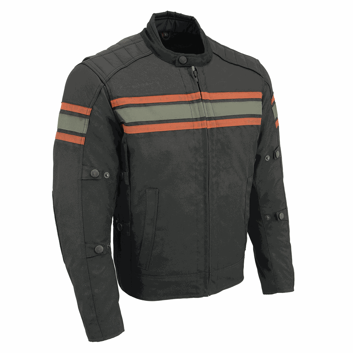 Milwaukee Leather MPM1751 burnt orange armored motorcycle jacket for men all-season
