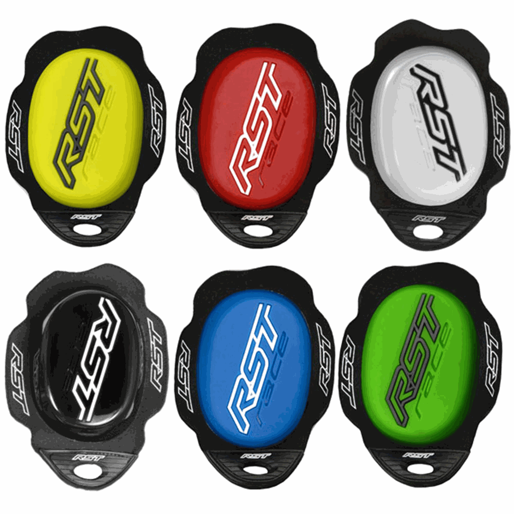 RST Race Dept rain reverse knee sliders on motorcycle racing suit