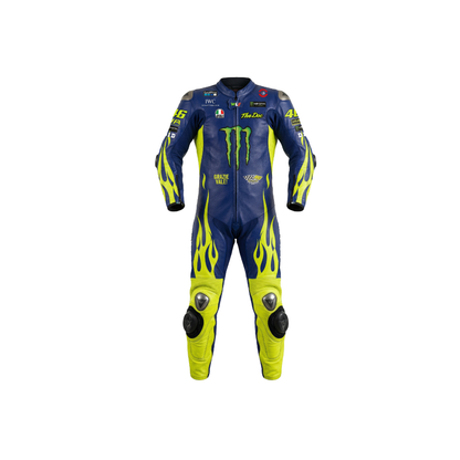 Valentino Rossi blue leather racing suit