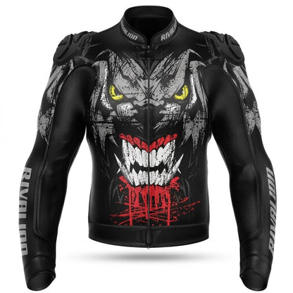 Custom Motorcycle Racing Leather Jacket Cowhide or Kangaroo Removable Protection