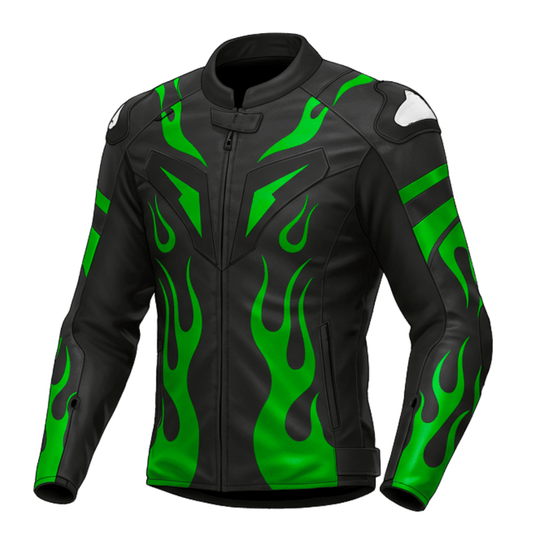 Leather Kawasaki Motorcycle Jacket