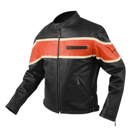 MEN MOTORCYLE JACKET Turbo Leather Motorcycle Jacket