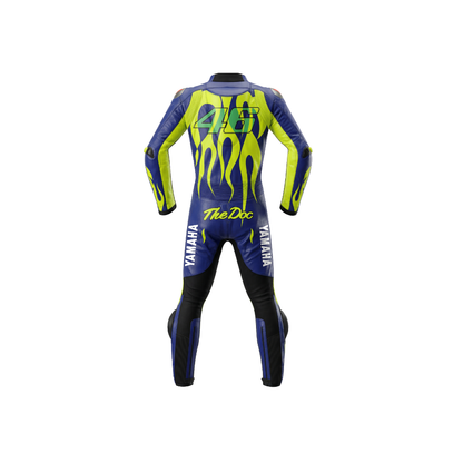 Valentino Rossi blue leather racing suit