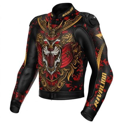 Lion King Motorcycle Leather Racing Jacket Removable Protection