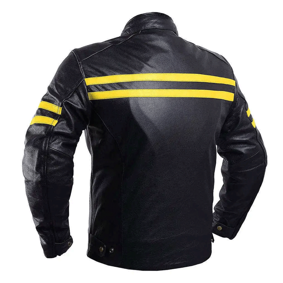 Turbo Men Leather Motorcycle Jacket