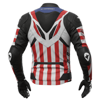 American Flag Leather Motorcycle Jacket