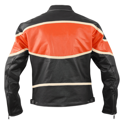 MEN MOTORCYLE JACKET Turbo Leather Motorcycle Jacket