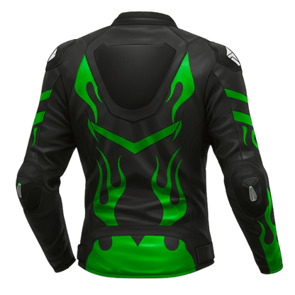 Leather Kawasaki Motorcycle Jacket