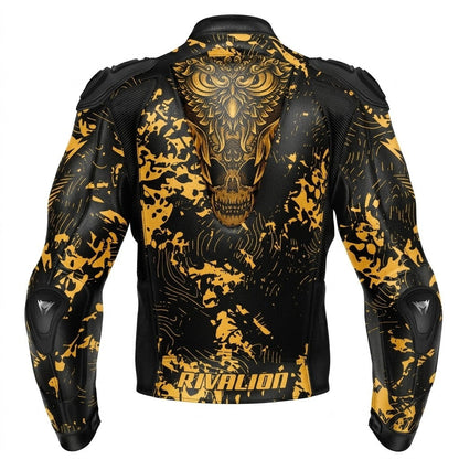 Angry Bird Motorcycle Leather Racing Jacket Removable Protection