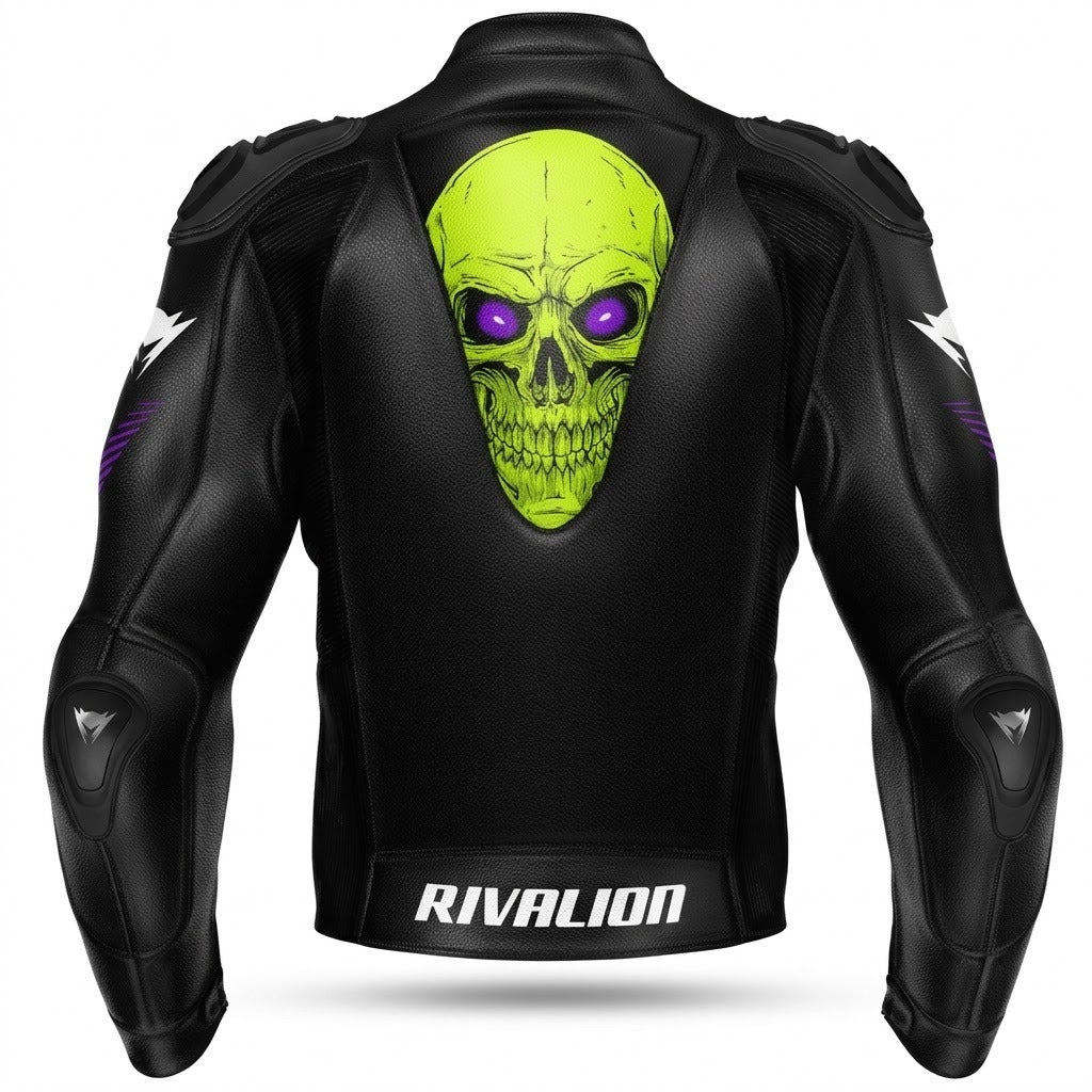 Customizable Motorcycle Racing Leather Jacket Removable Protection Cowhide or Kangaroo
