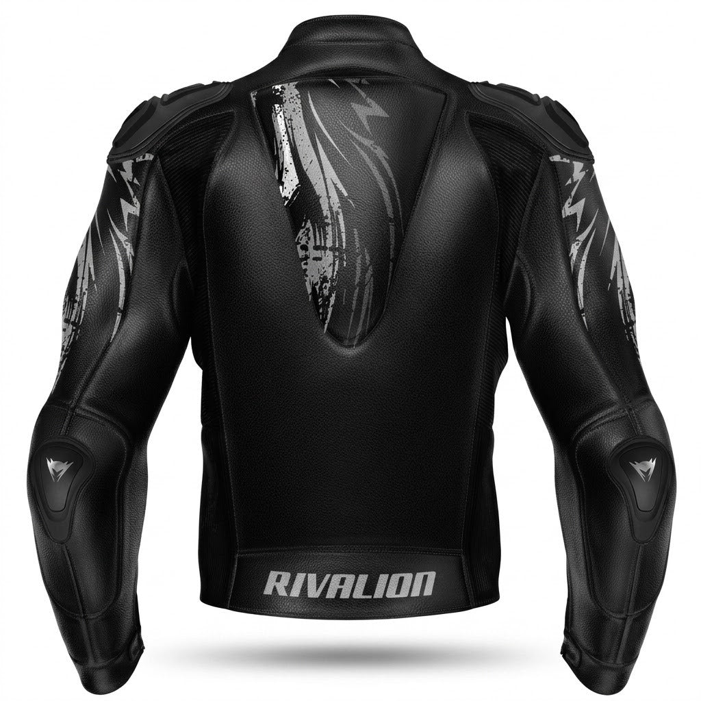Custom Motorcycle Racing Leather Jacket Cowhide or Kangaroo Removable Protection