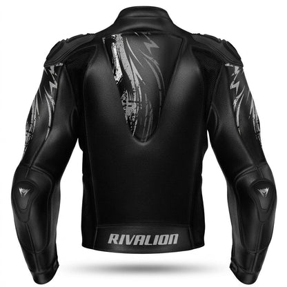 Custom Motorcycle Racing Leather Jacket Cowhide or Kangaroo Removable Protection