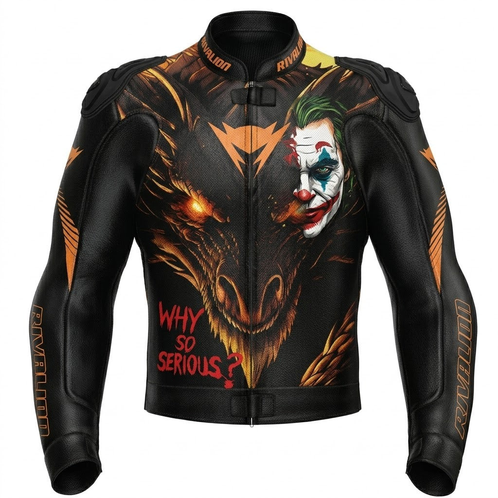 Dragon Motorcycle Racing Leather Jacket Custom Design Removable Protection