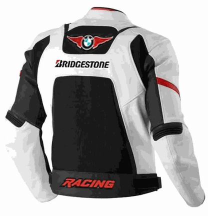 BMW Tyco Motorcycle Black Leather Racing Jacket