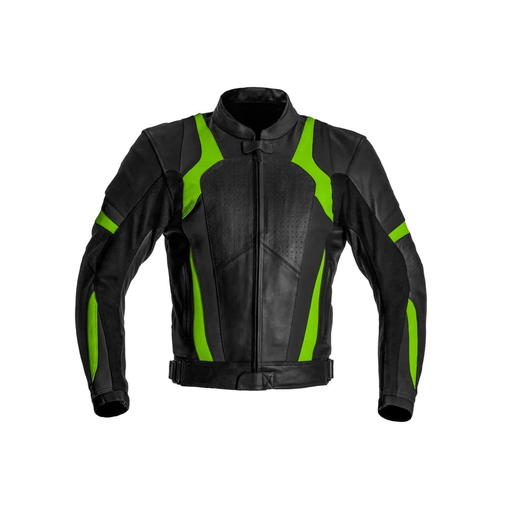 Men's Pro-Performance Perforated Leather Motorcycle Jacket - Track Ready Series