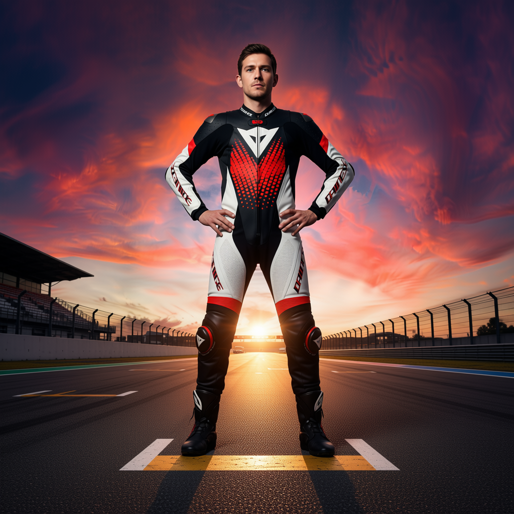 LAGUNA SECA 6 - PERFORATED ONE-PIECE LEATHER RACING SUIT