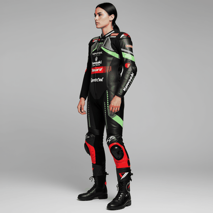 kawasaki leather race suit