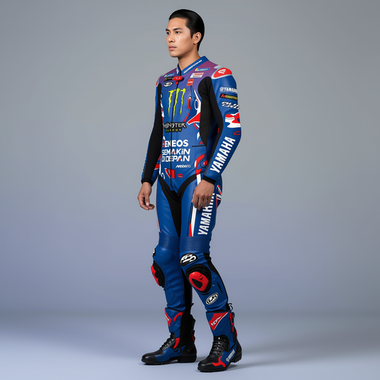 Fabio Quartararo Leather Race Jacket Monster Energy Yamaha MotoGP French 2025