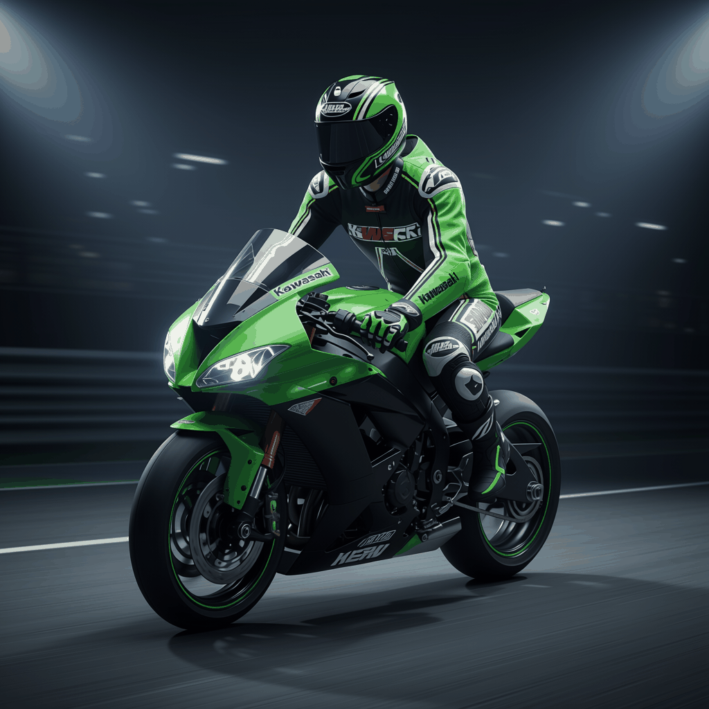 kawasaki leather racing suit