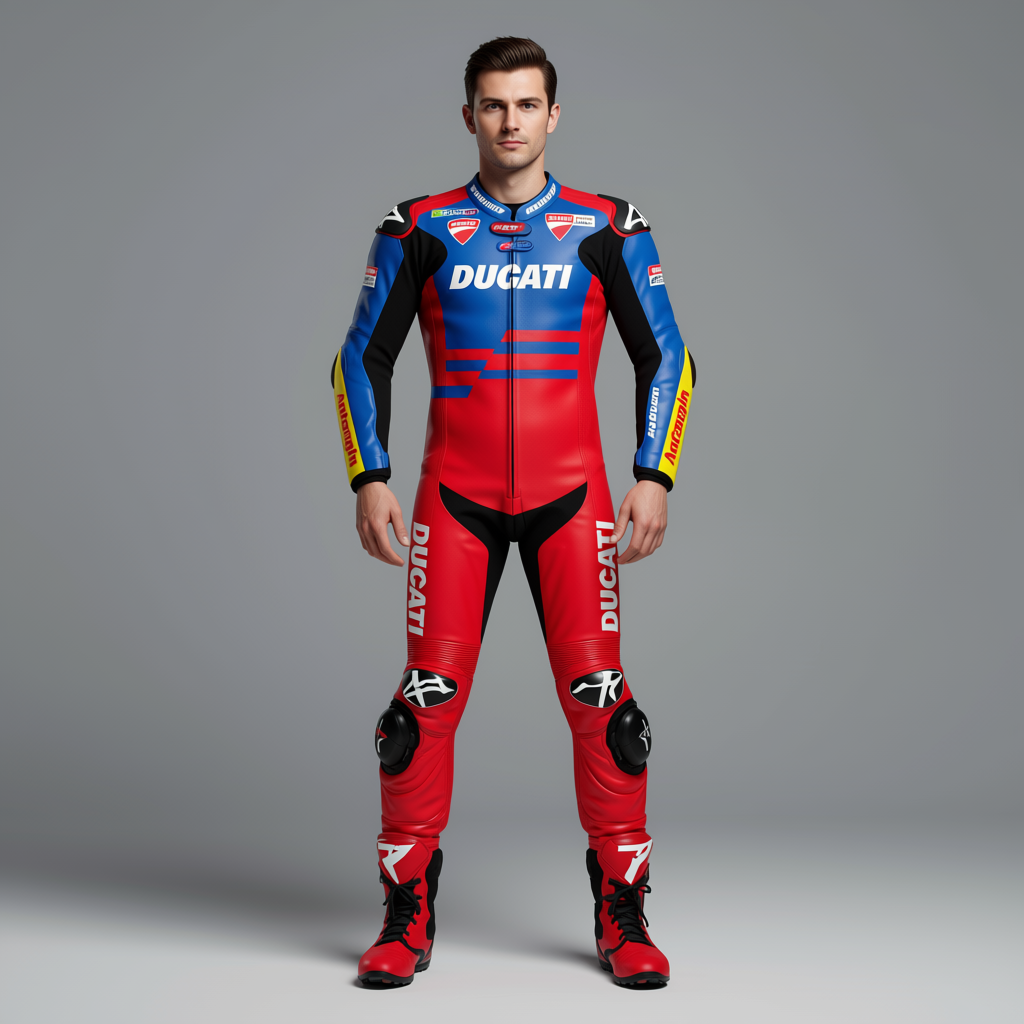 Alex Marquez Ducati Team Gresini MotoGP 2023 Motorcycle  custom made Racing Suit