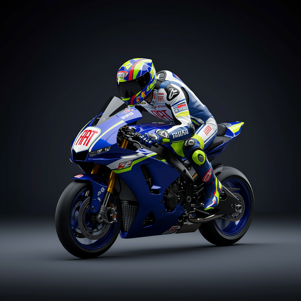 Valentino Rossi FIAT Yahama Racing Suit Motogp 2010