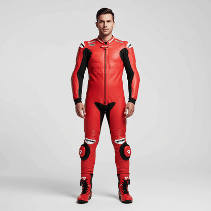 red racing suit