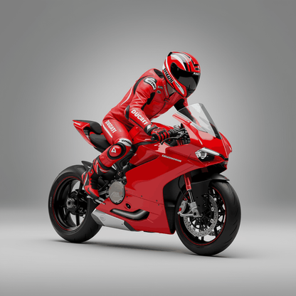 red racing suit