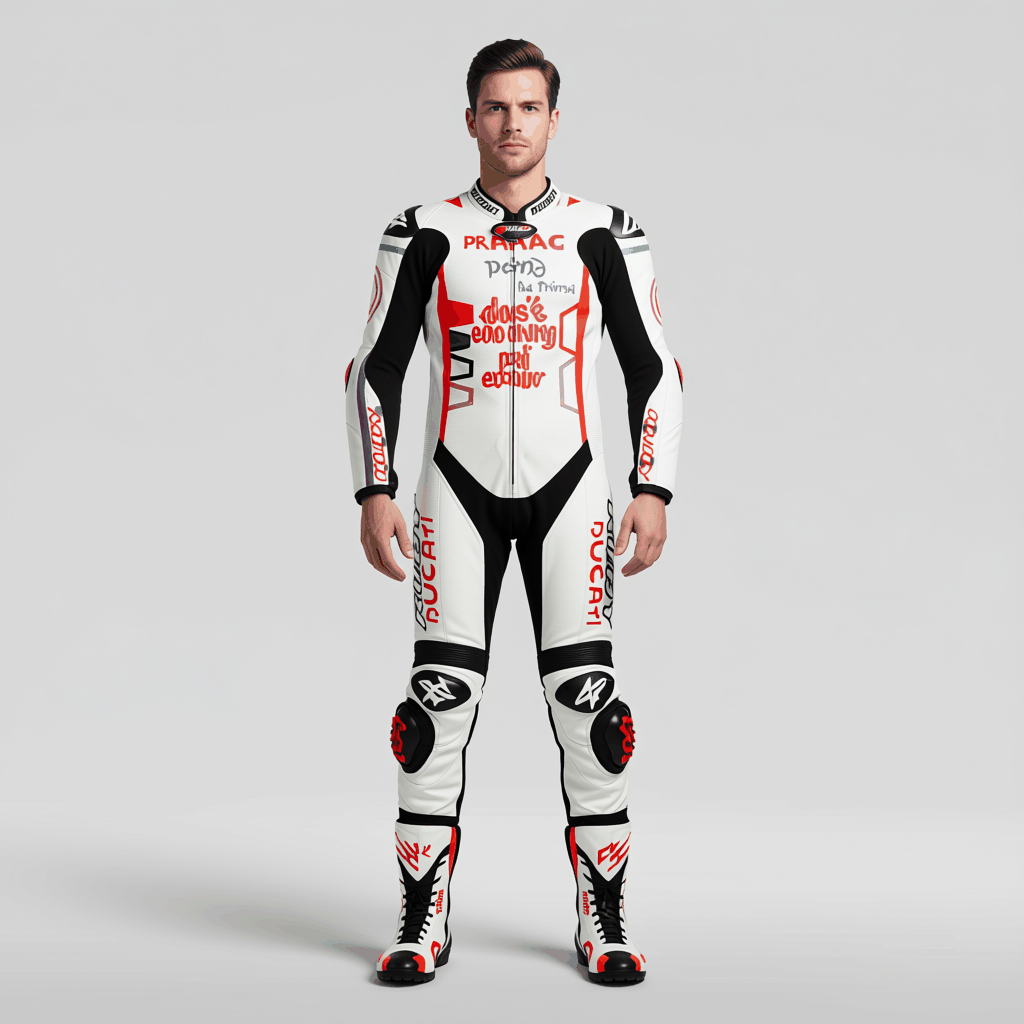 white racing suit
