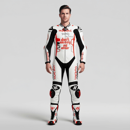 white racing suit