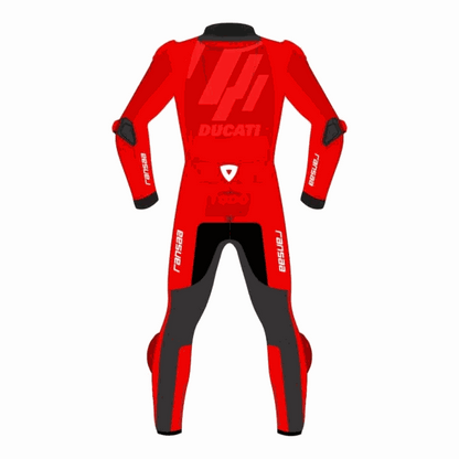 red racing suit