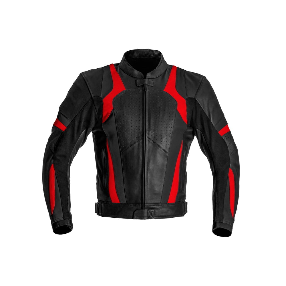 Men's Pro-Performance Perforated Leather Motorcycle Jacket - Track Ready Series