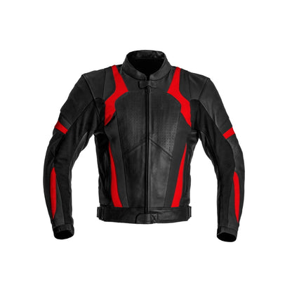 Men's Pro-Performance Perforated Leather Motorcycle Jacket - Track Ready Series